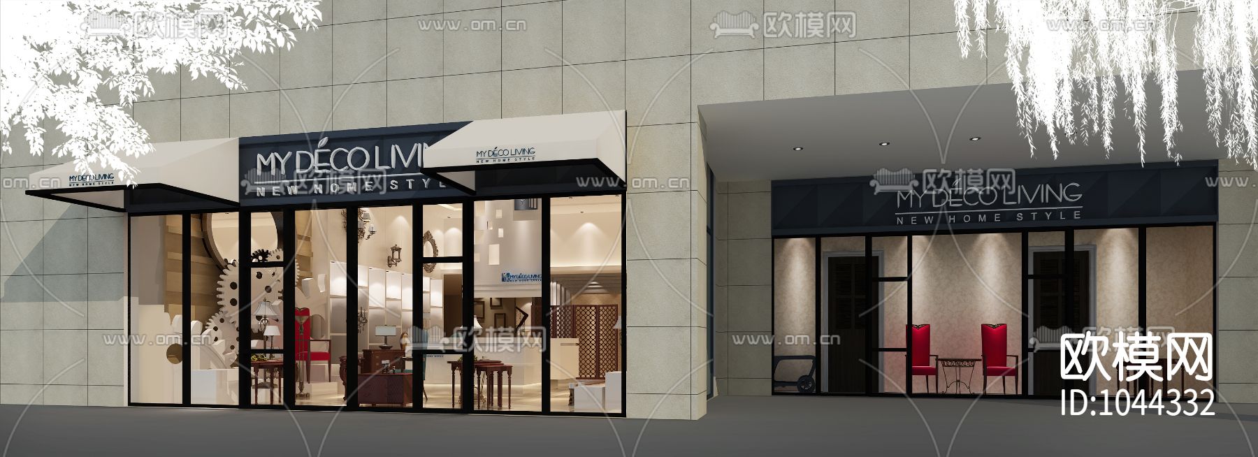 美迪克装饰品展厅室内施工图下载（渲染图2）