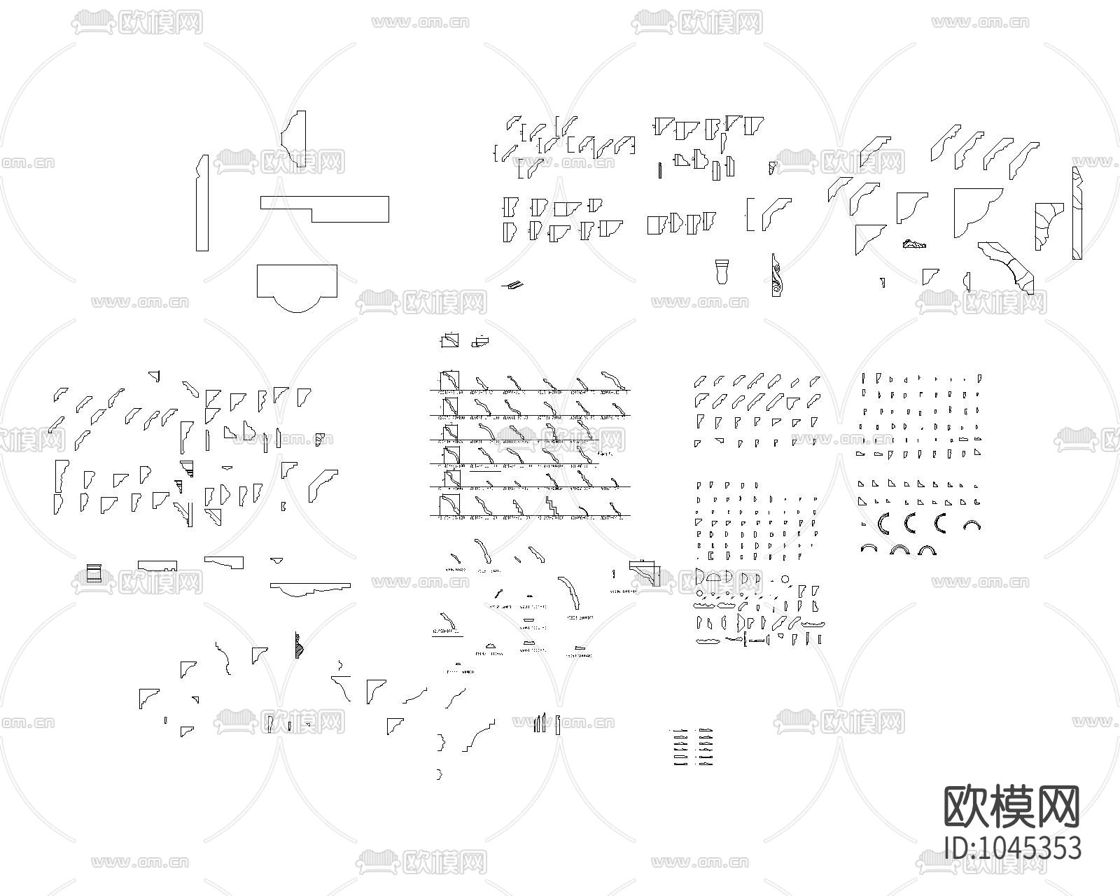 石膏角线下载（渲染图1）