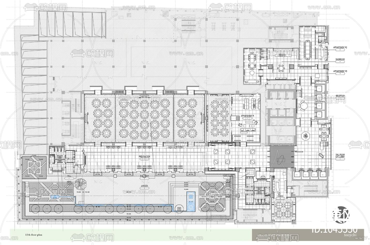 群光君悦酒店CAD施工图+实景图