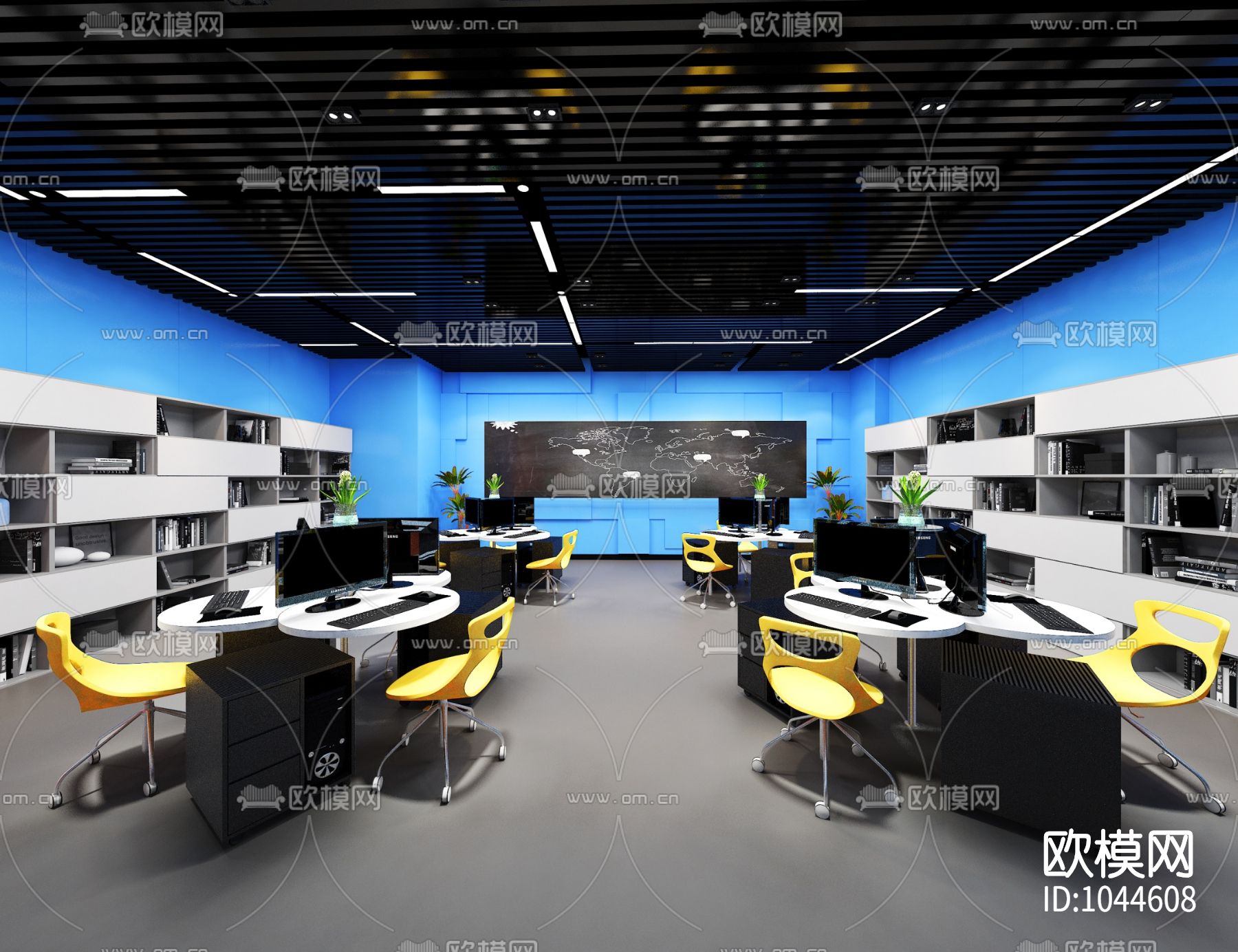 创意展厅室内施工图下载（渲染图9）