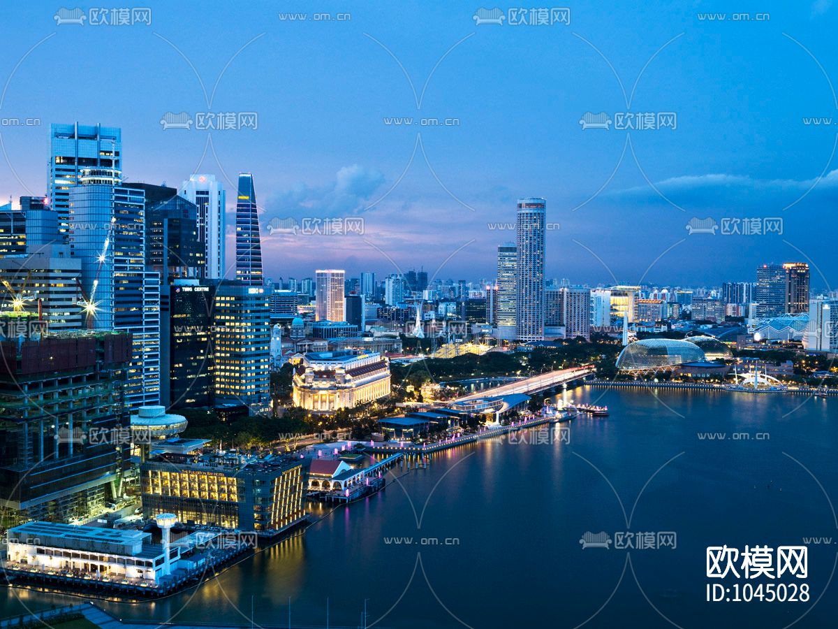 都市夜景外景贴图下载