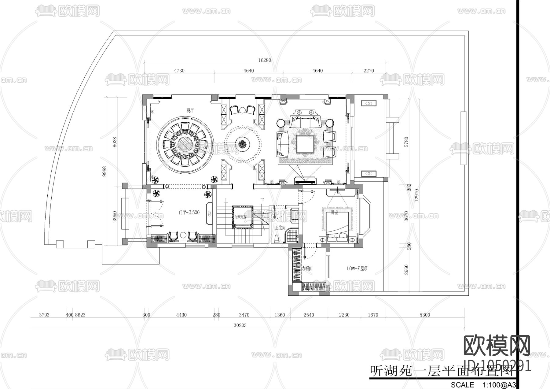 别墅洋房施工图和深化下载（渲染图6）