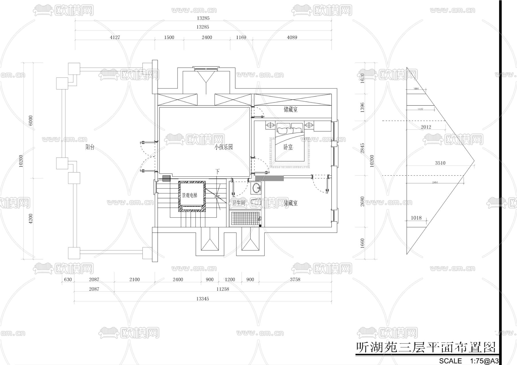 别墅洋房施工图和深化下载（渲染图8）
