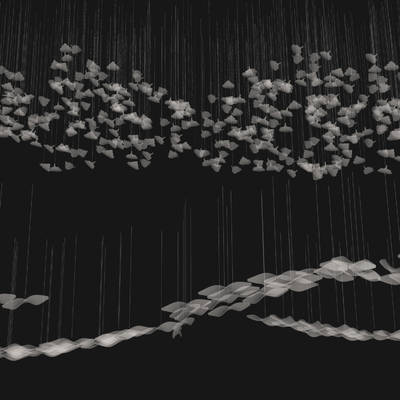  现代酒店大堂装饰吊灯su模型 