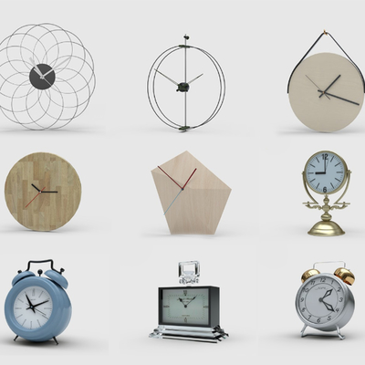  现代闹钟时钟su模型 