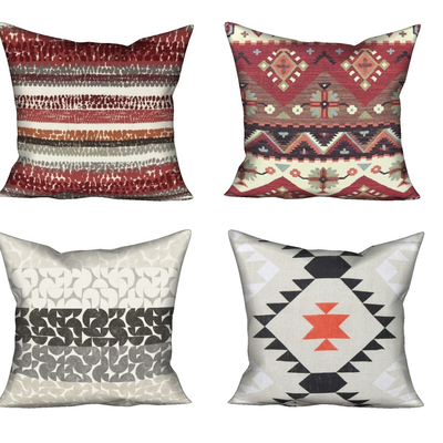  新中式布艺抱枕su模型 