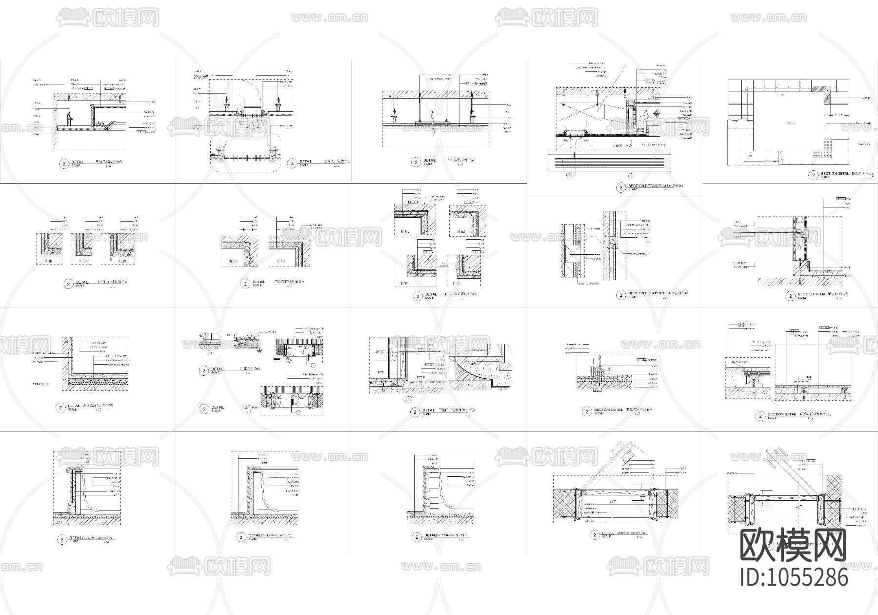 148个装饰节点施工详图下载（渲染图4）