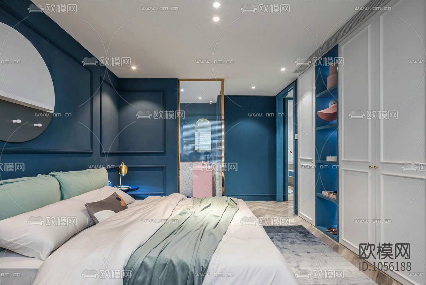 现代风格家装设计CAD施工图下载（渲染图4）