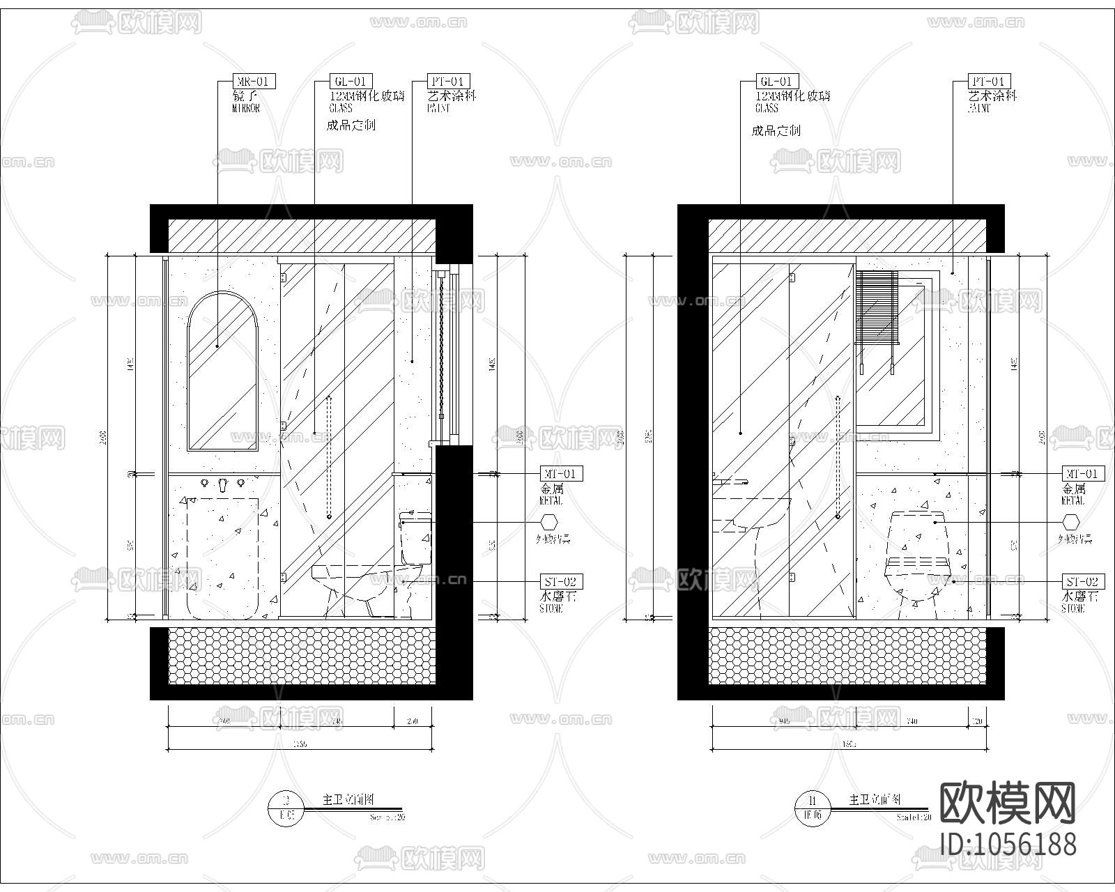 现代风格家装设计CAD施工图下载（渲染图9）