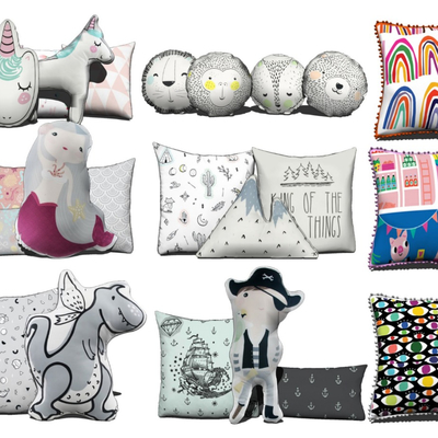  现代布艺儿童抱枕su模型 