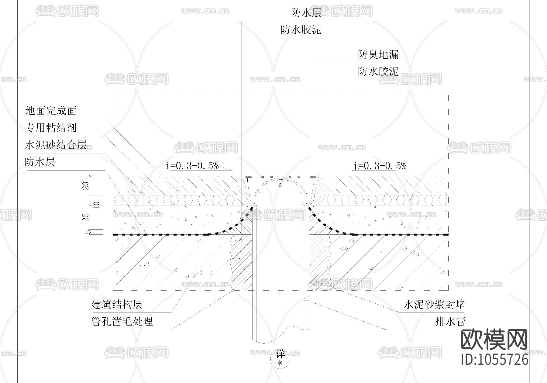 卫生间地漏详图下载