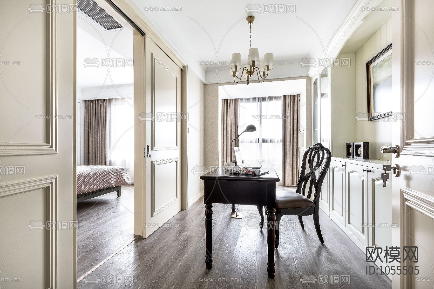 龙湖香醍漫步样板间施工图下载（渲染图8）