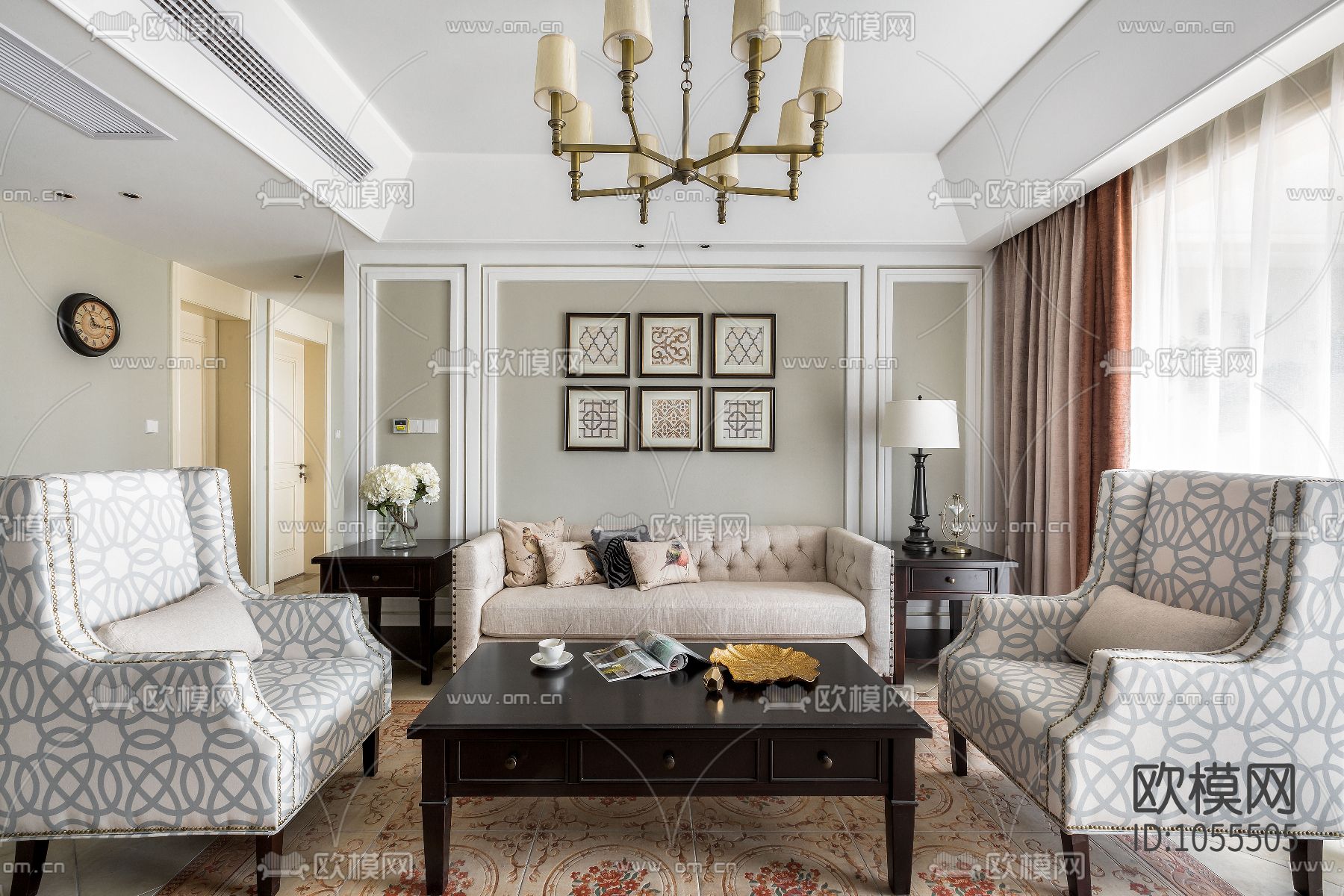 龙湖香醍漫步样板间施工图下载（渲染图9）