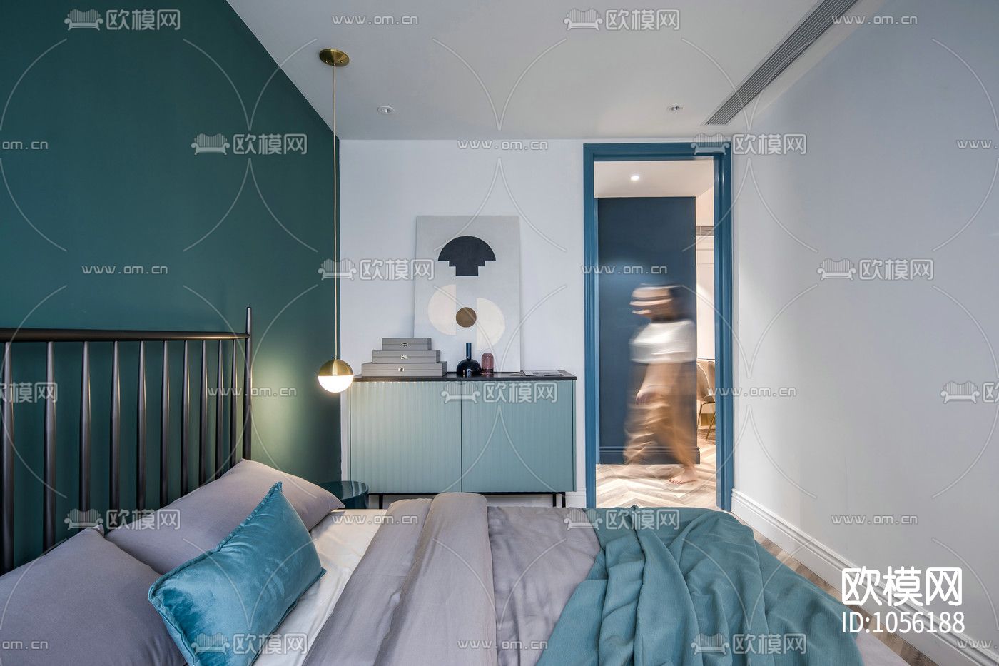 现代风格家装设计CAD施工图下载（渲染图6）