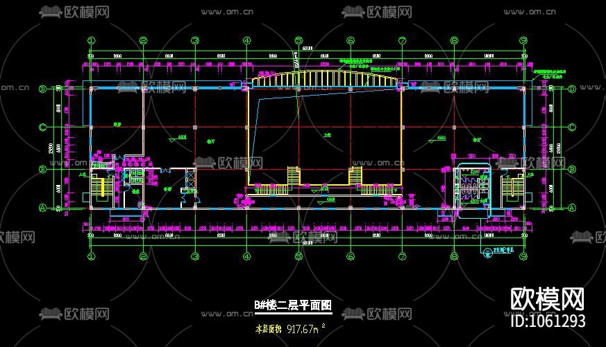 公建餐厅食堂CAD施工图（附SU模型）下载（渲染图1）