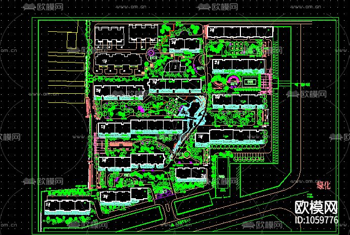城市广场道路立交桥小区绿化下载（渲染图5）