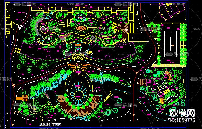 城市广场道路立交桥小区绿化下载（渲染图4）