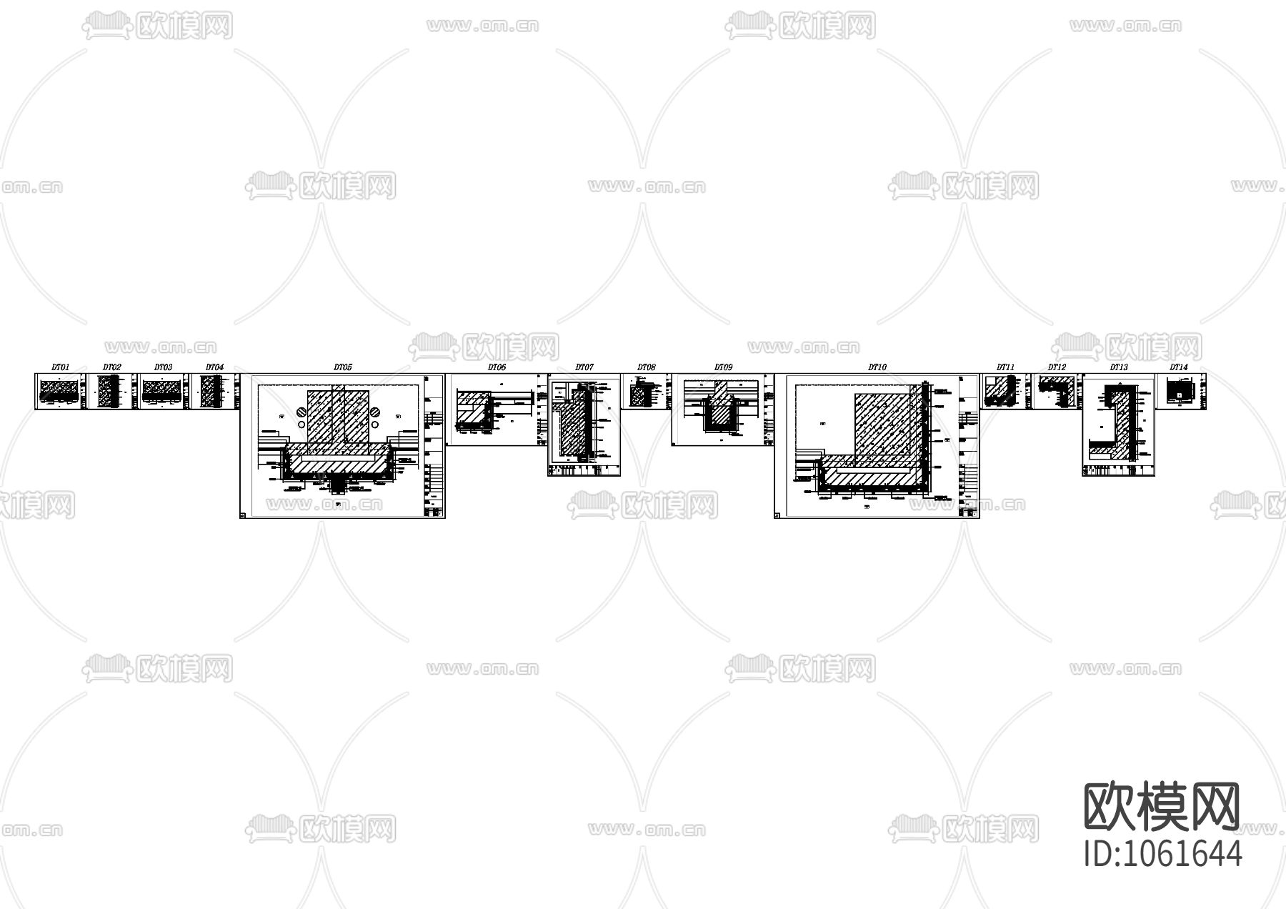 石材保温一体板cad节点图下载（渲染图2）