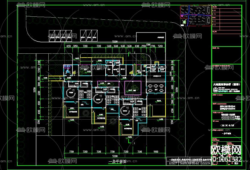 幼儿园建筑CAD施工图（附SU模型）下载（渲染图2）