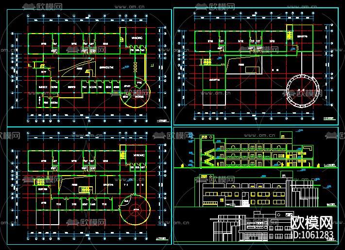 115套幼儿园建筑设计CAD施工图效果图下载（渲染图2）