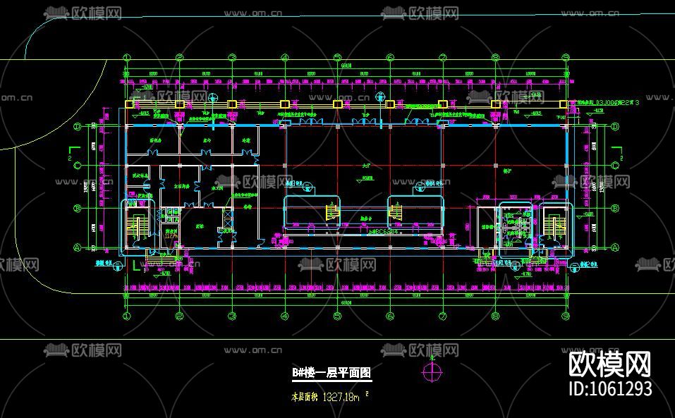公建餐厅食堂CAD施工图（附SU模型）下载（渲染图2）