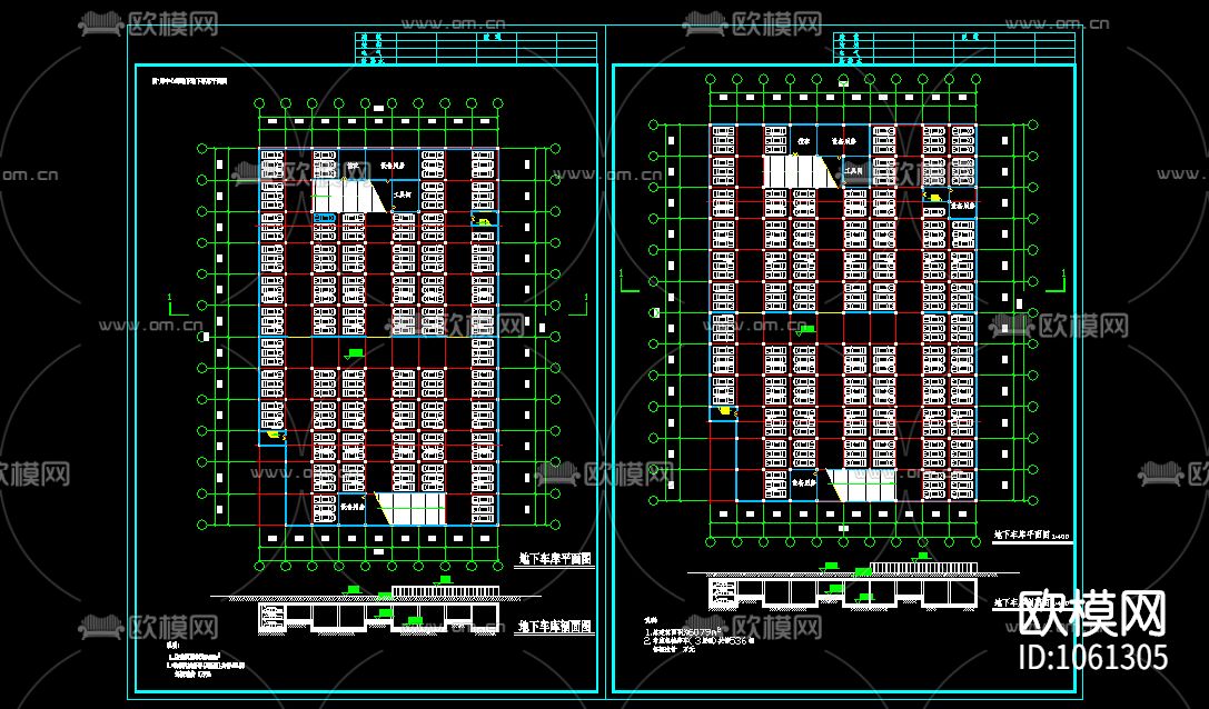 停车场CAD施工图（附效果图）下载（渲染图7）