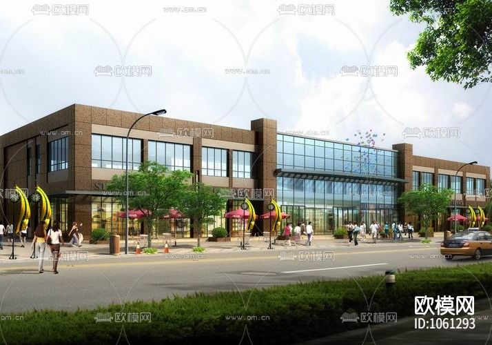 公建餐厅食堂CAD施工图（附SU模型）下载（渲染图8）