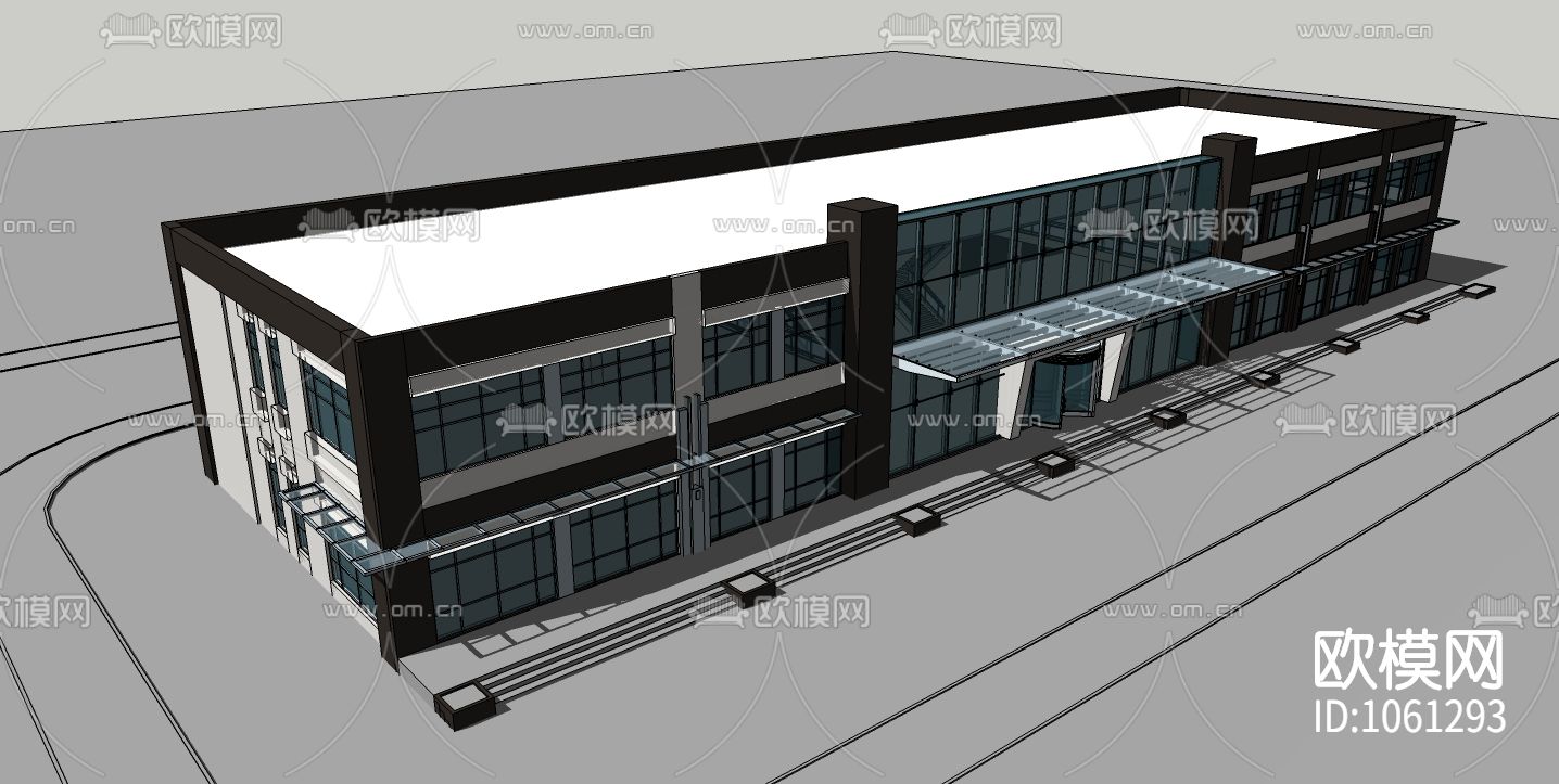 公建餐厅食堂CAD施工图（附SU模型）下载（渲染图5）