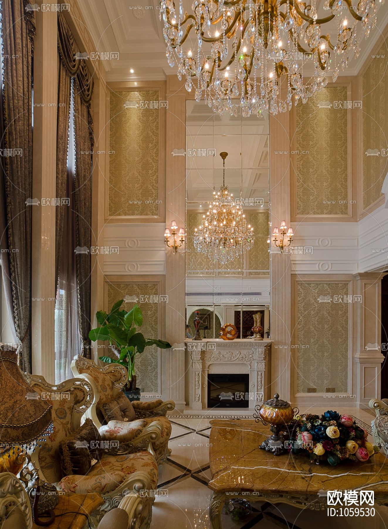 上海建德公馆家居CAD施工图下载（渲染图8）