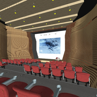  现代酒店报告厅su模型 