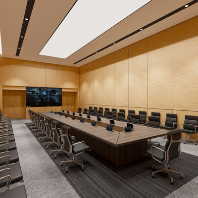  现代多媒体会议室su模型 