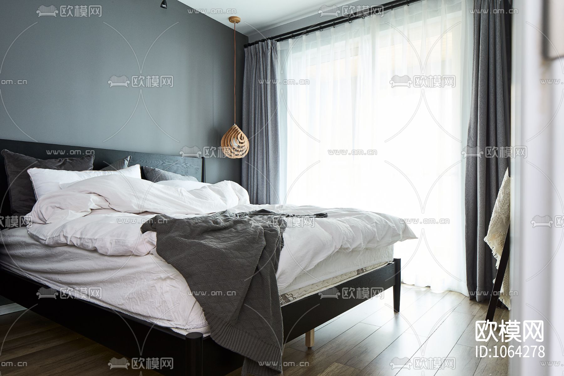 北欧客餐厅CAD施工图下载（渲染图3）