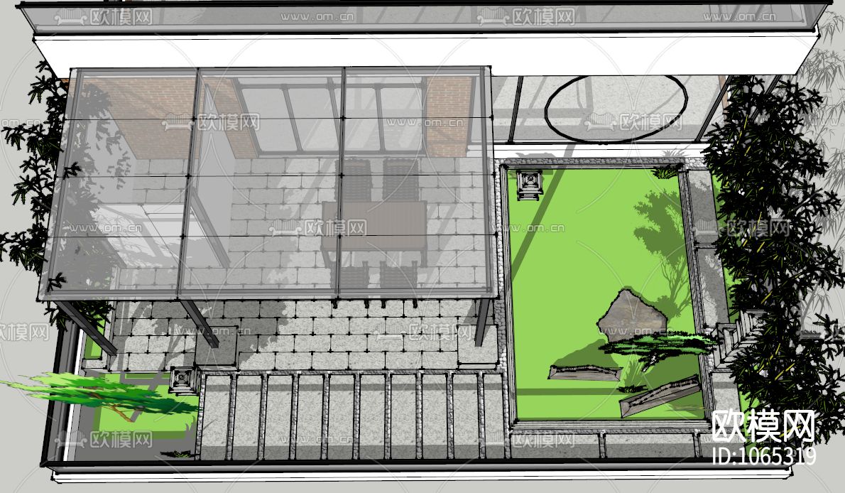 新中式餐厅下载（渲染图2）