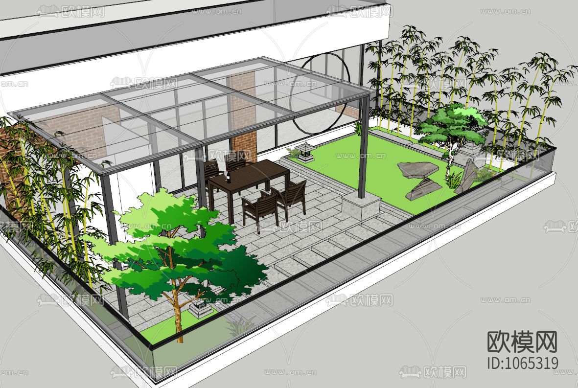 新中式餐厅下载（渲染图3）