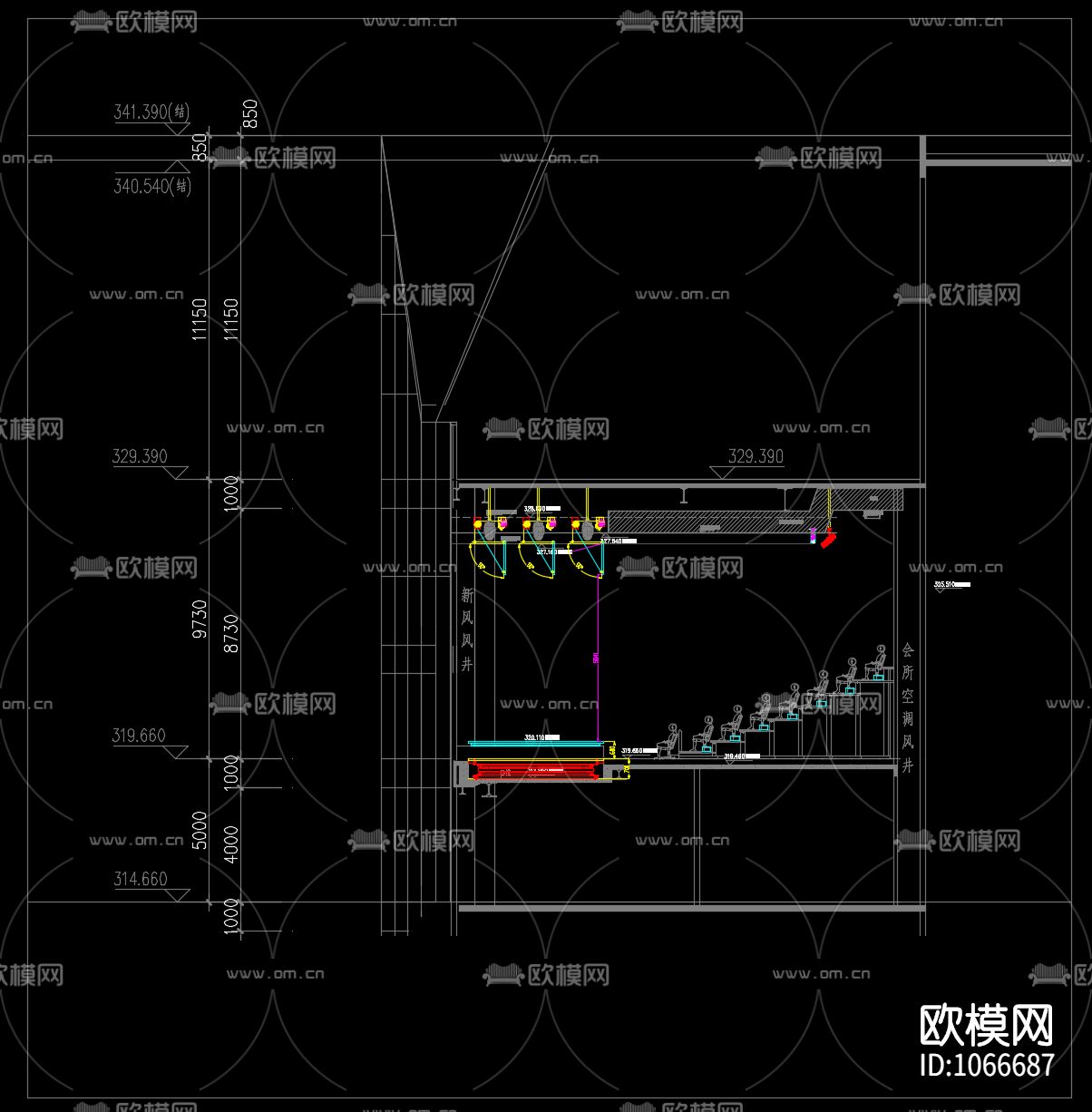 天际音乐厅项目CAD施工图+效果图下载（渲染图5）