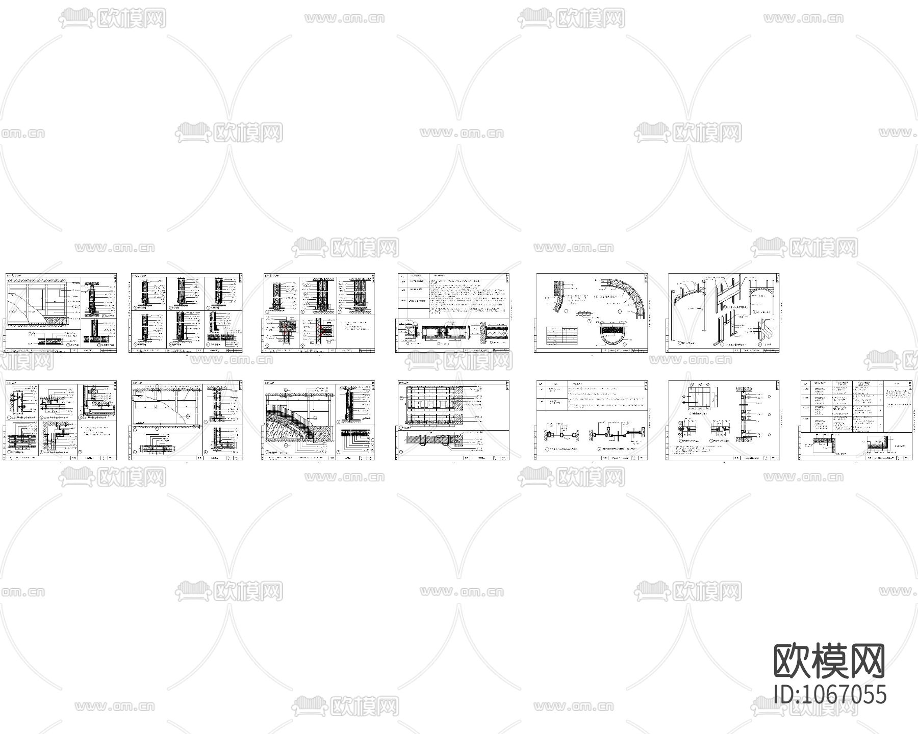 金螳螂通用节点隔墙大样精品下载（渲染图1）