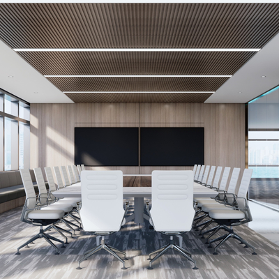 现代会议室su模型