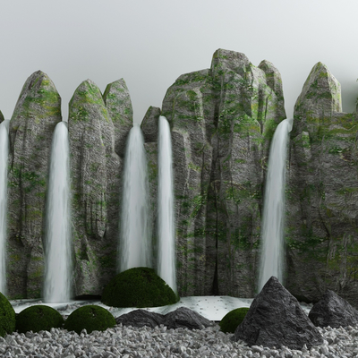 瀑布3d模型下载