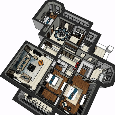 家裝su模型下載-sketchup模型庫-3dmax模型免費下載-歐模網