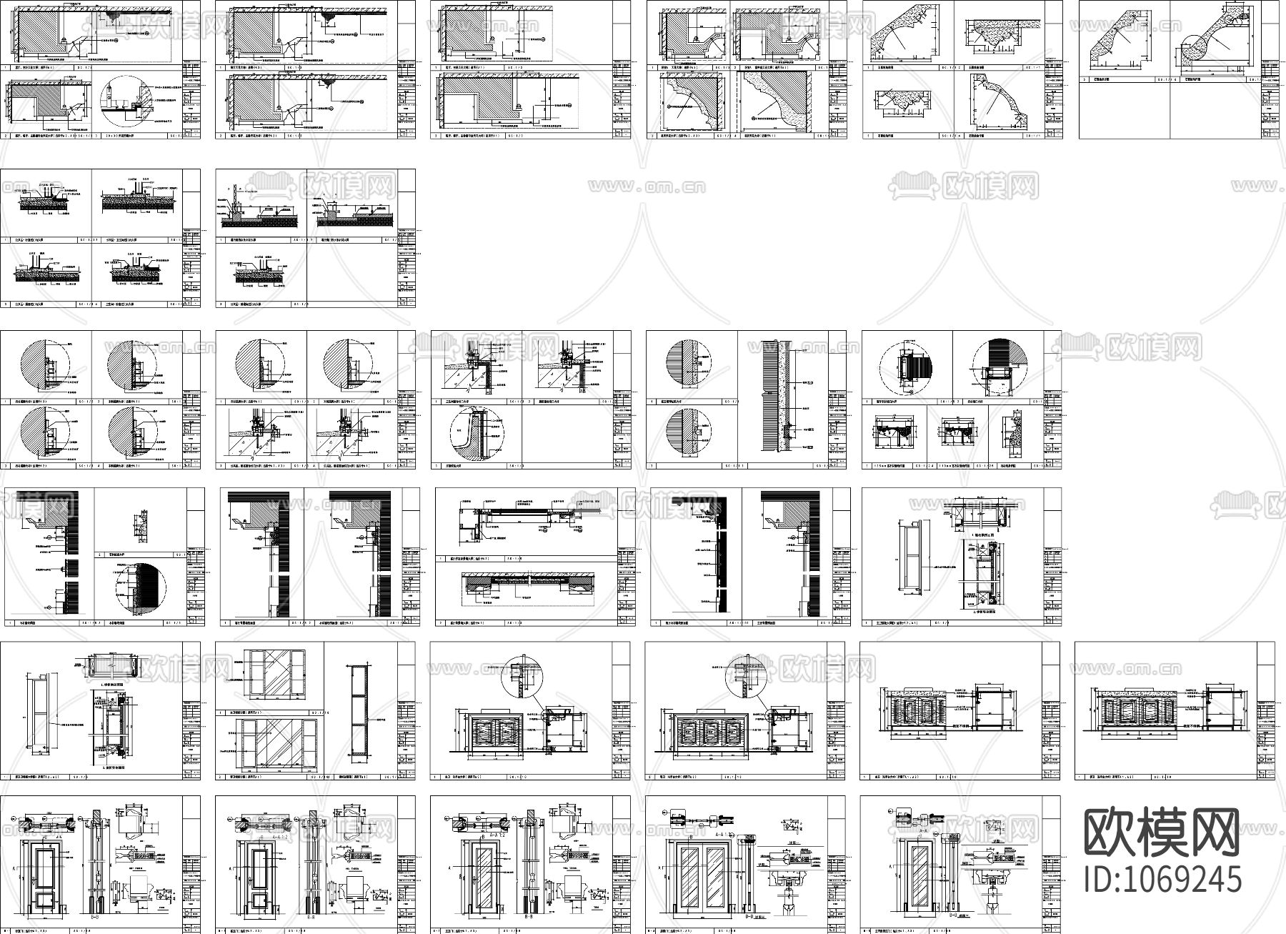 125㎡三室二厅刚需户型全套施工图下载（渲染图5）