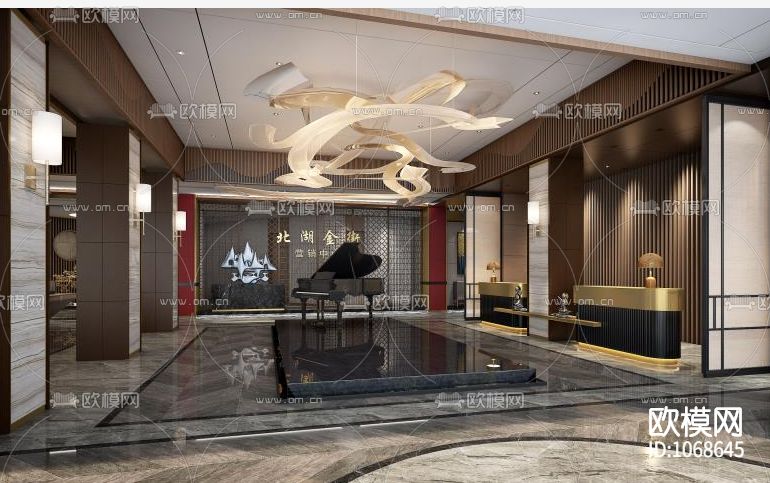 某大型售楼部全套施工图+效果图