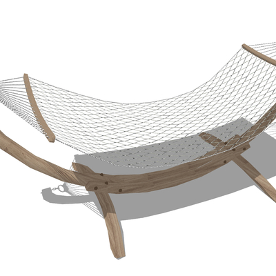  新中式网格摇椅su模型 