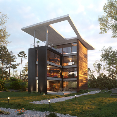 3d别墅外观模型-建筑3d模型-3dmax模型免费下载-欧模网