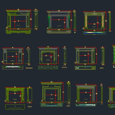 壁炉CAD图 