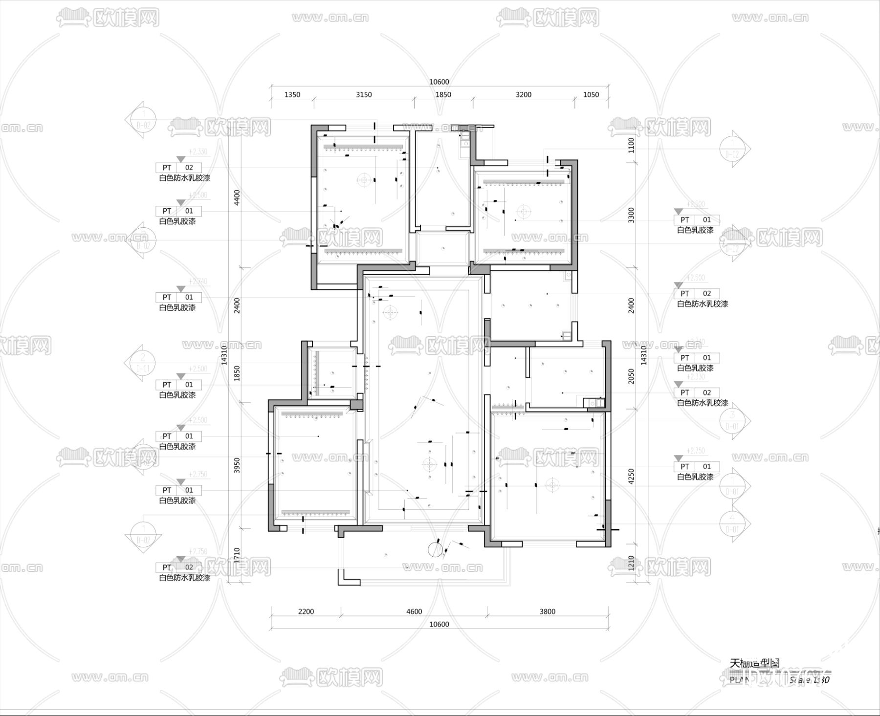 法式风格样板房下载（渲染图3）