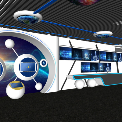  现代科技展厅su模型 