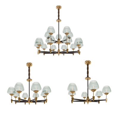 现代玻璃多头吊灯3d模型