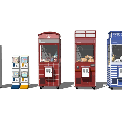  现代娃娃机su模型 