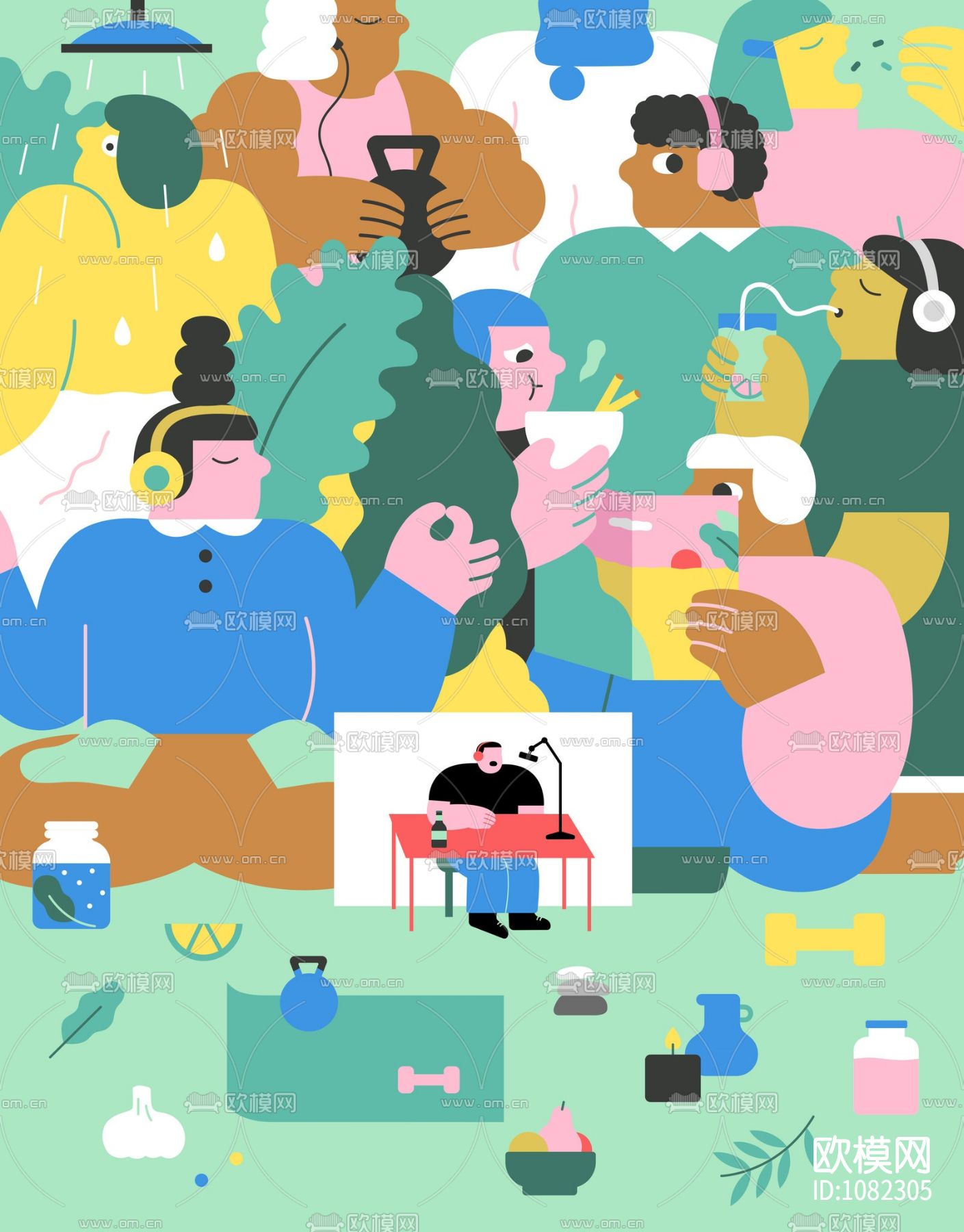 抽象人物画下载