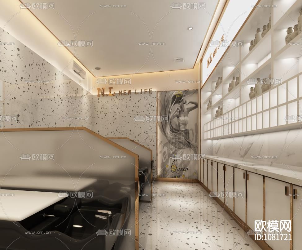美发美容店300平的设计方案图